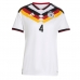 Billiga Tyskland Jonathan Tah #4 Hemmatröja Dam VM 2026 Kortärmad